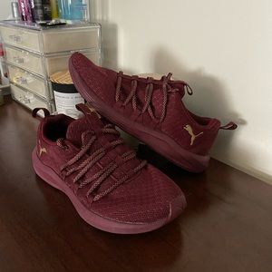 Burgundy Puma Sneakers